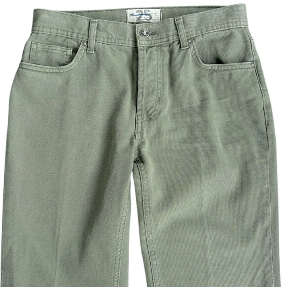 EUC Free People Maggie Distressed Jeans Moss Green Size 25